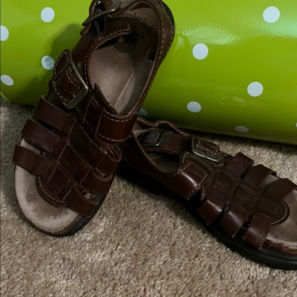 Timberland Brown Leather Sandals
